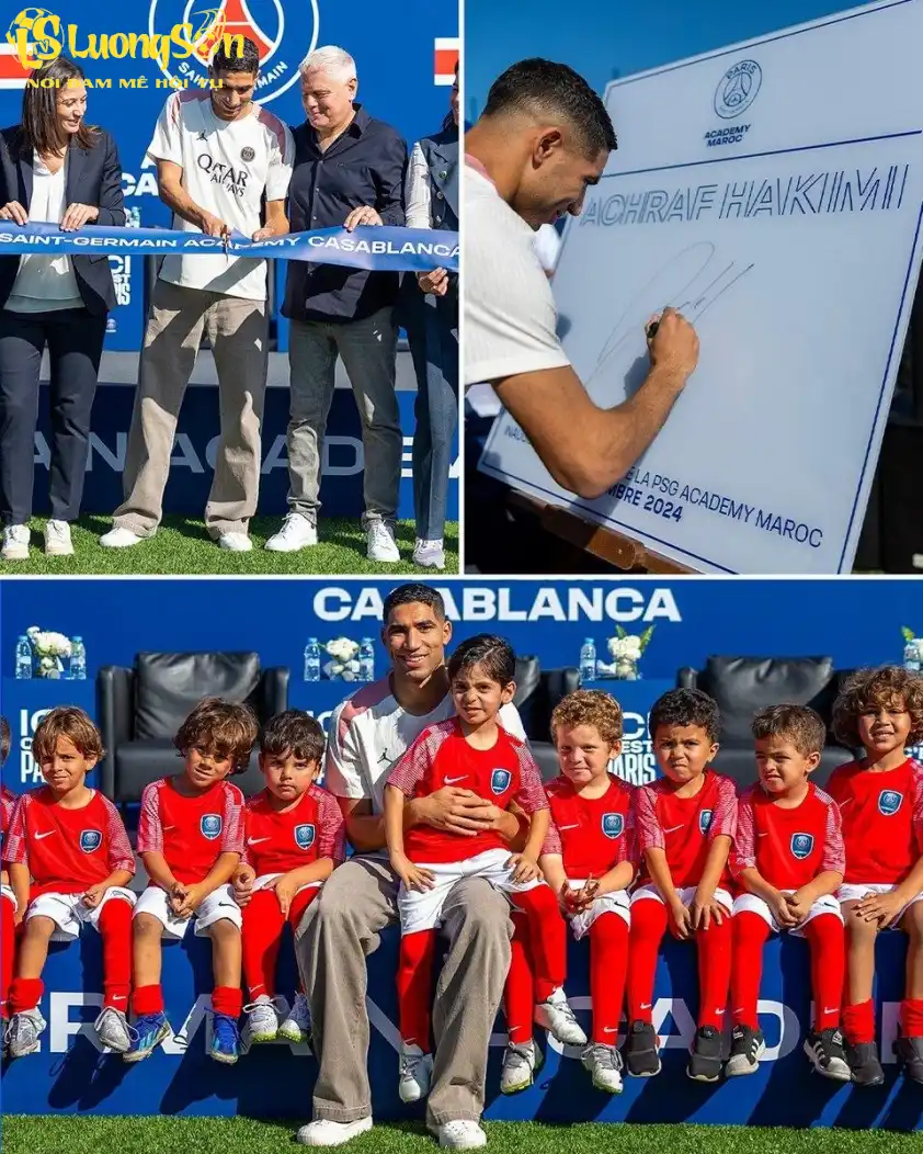 Achraf Hakimi: Niềm Tự Hào Morocco Tỏa Sáng Giữa Kinh Đô Ánh Sáng Paris 5 Achraf Hakimi khánh thành Học viện bóng đá mới của PSG tại Maroc